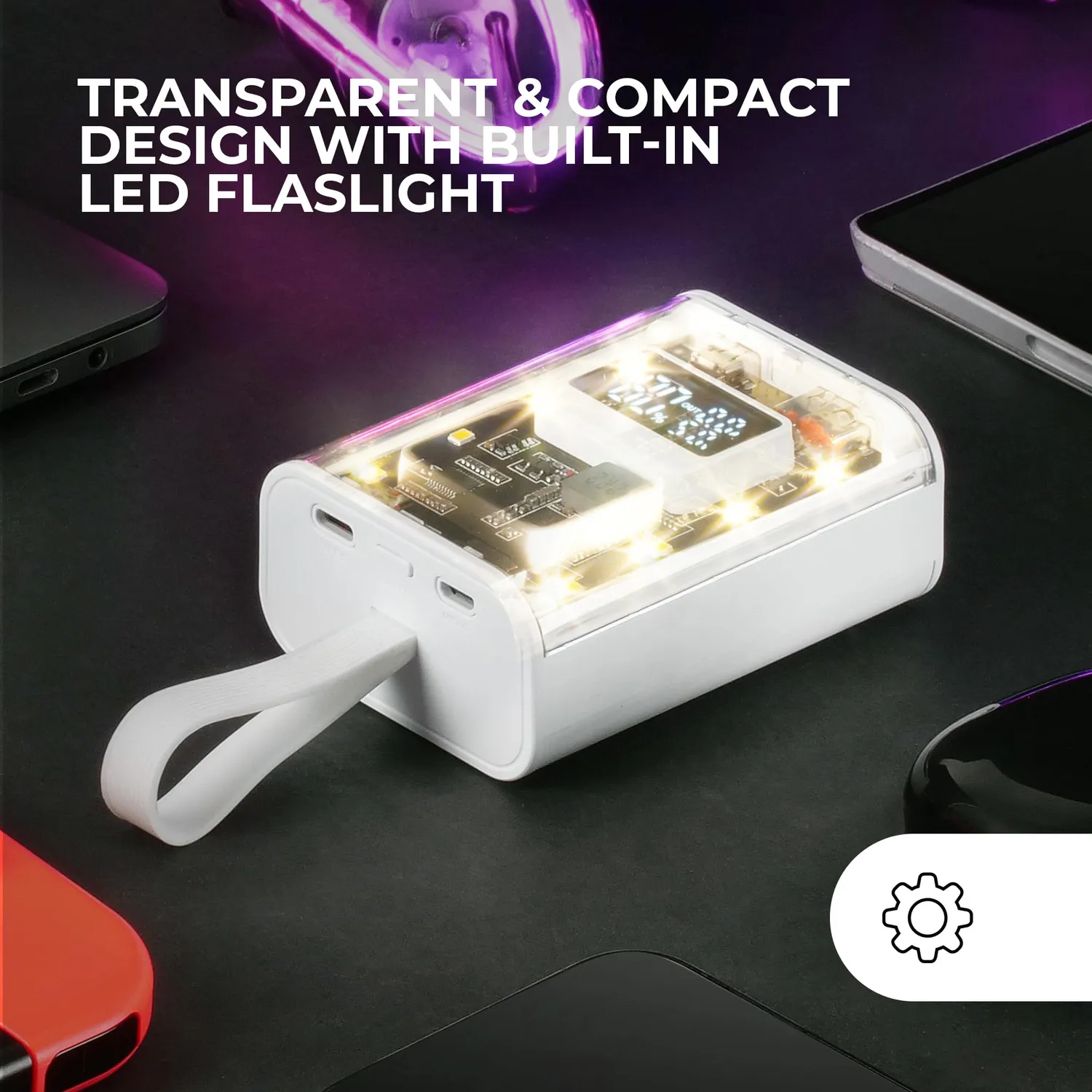 Mars Gaming MPK-10K power bank 10000mAh bianco 22,5W
