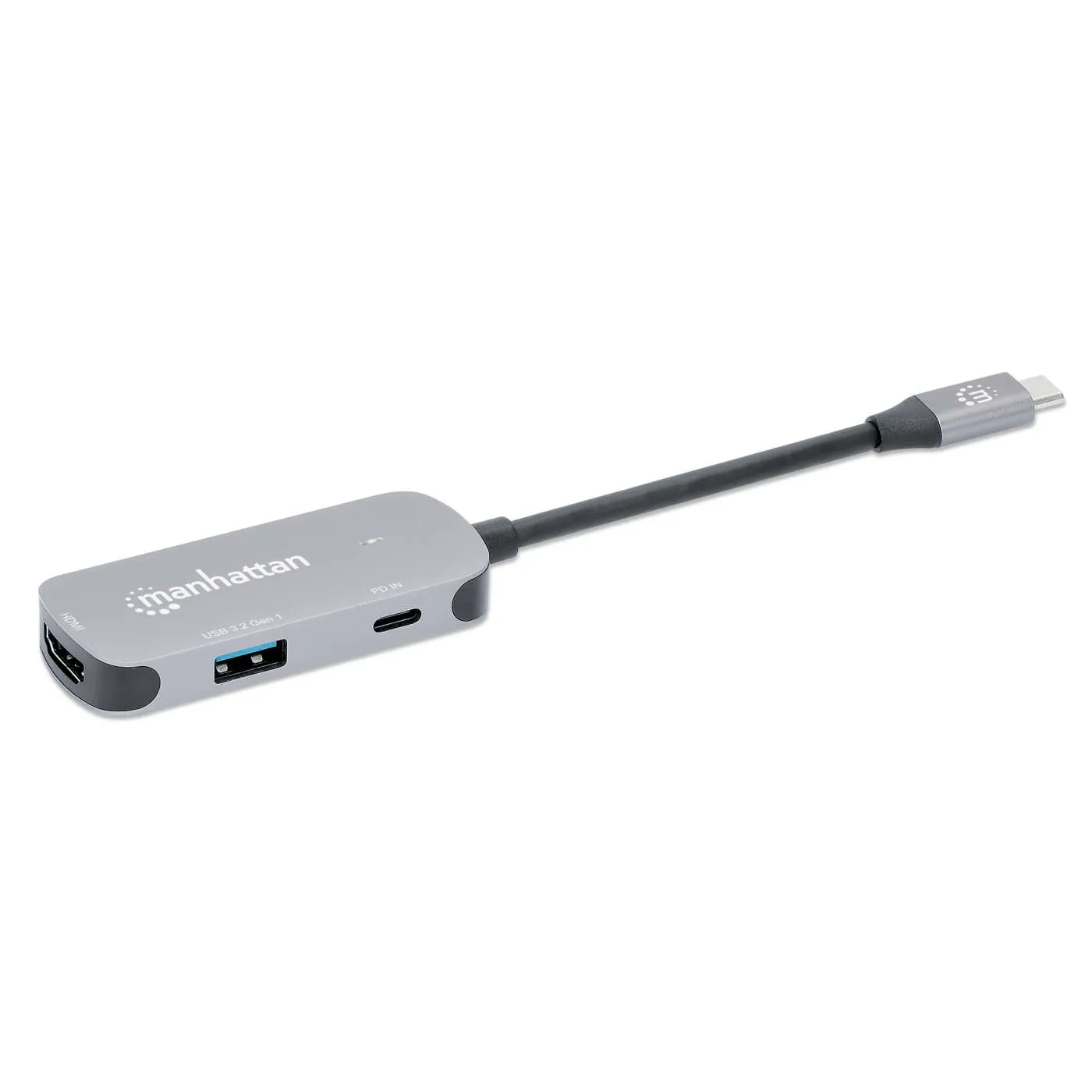 Manhattan Docking Converter USB-C HDMI 4K USB-A PD