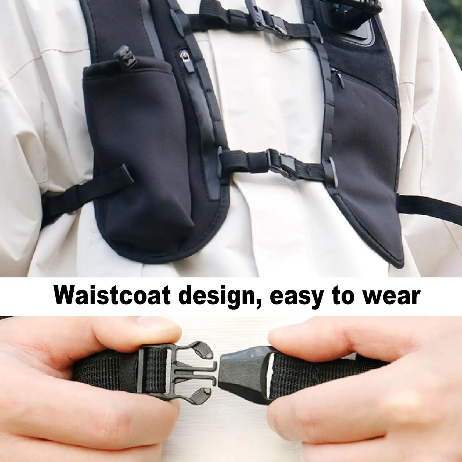 Zunate Gilet Fotografico Traspirante Action Cam Nylon