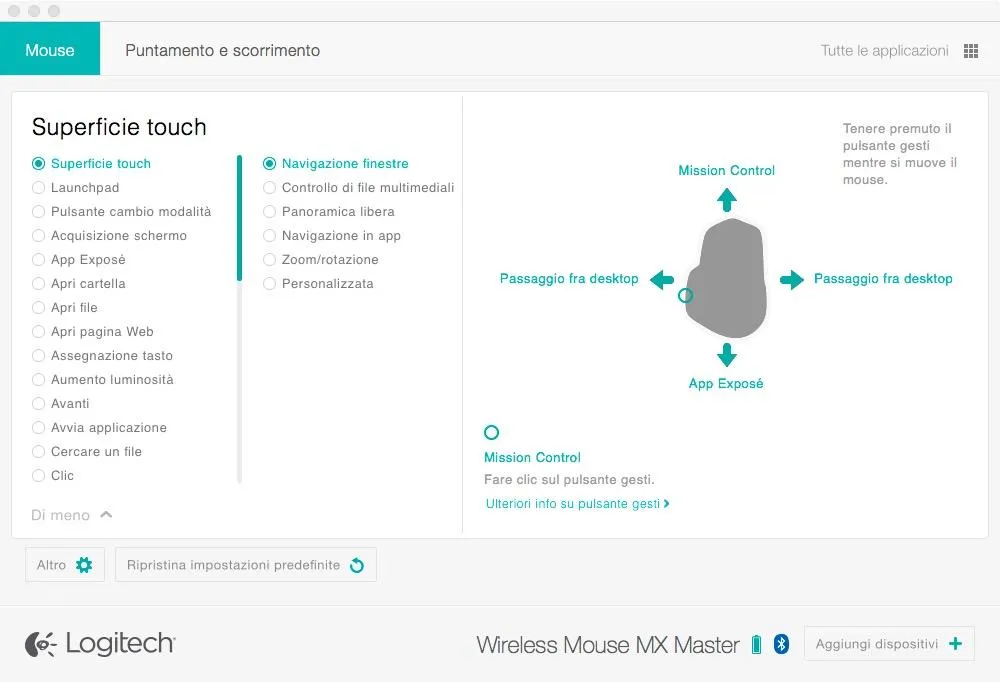 Logitech MX Master mouse wireless nero Bluetooth