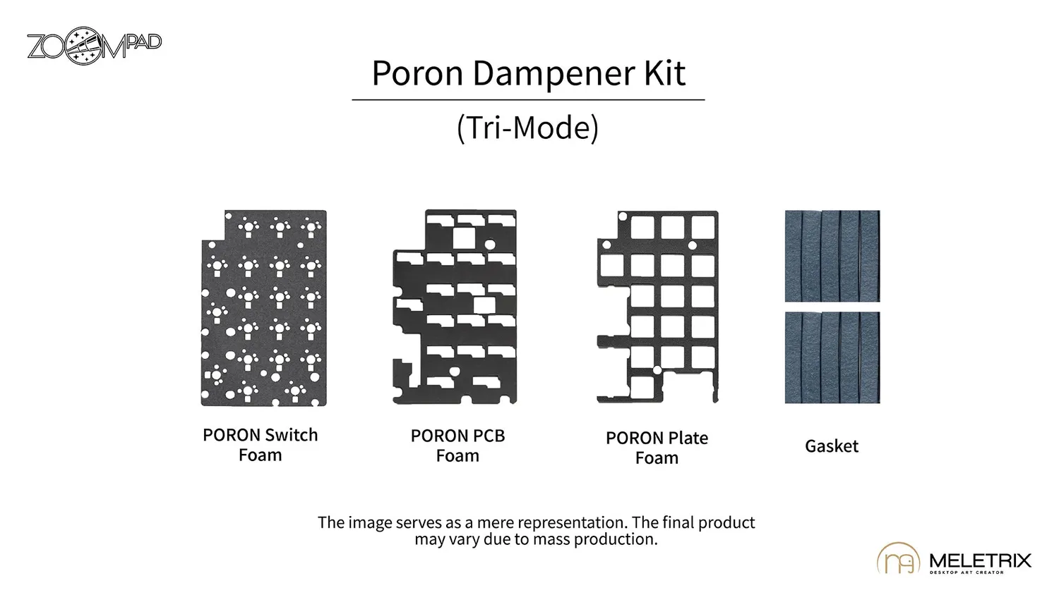 CoffeeKeys Zoompad Poron Dampener Kit tastiera Tri-mode Normal