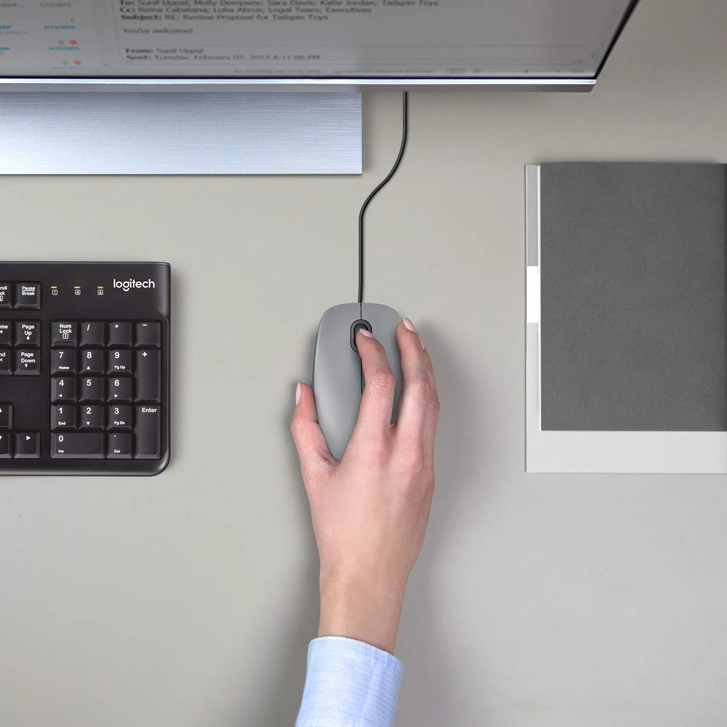 Logitech M110 mouse cablato USB silenzioso standard