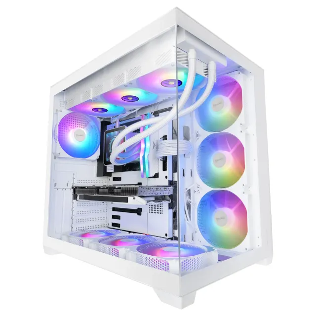 Mars Gaming MCV5 case PC ATX bianco vetro panoramico