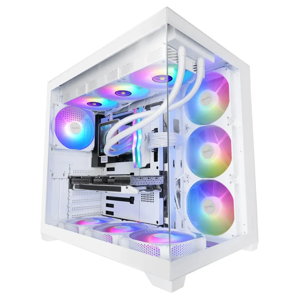 Mars Gaming MCV5 case PC ATX bianco vetro panoramico