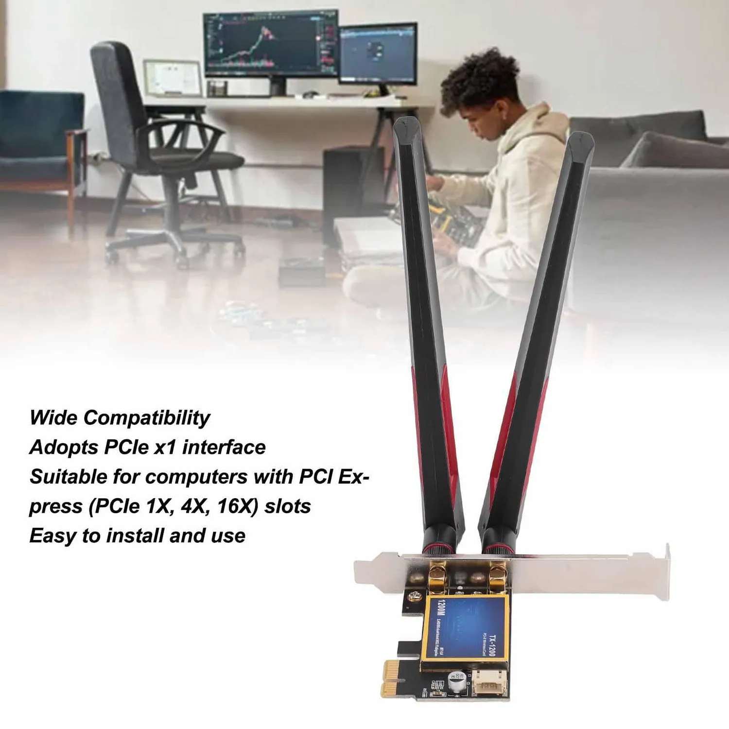 Zunate 7260AC scheda WiFi PCIe 1200 Mbps Bluetooth