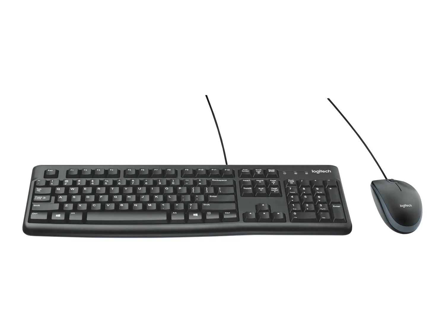 Logitech MK120 combo tastiera e mouse con filo nero