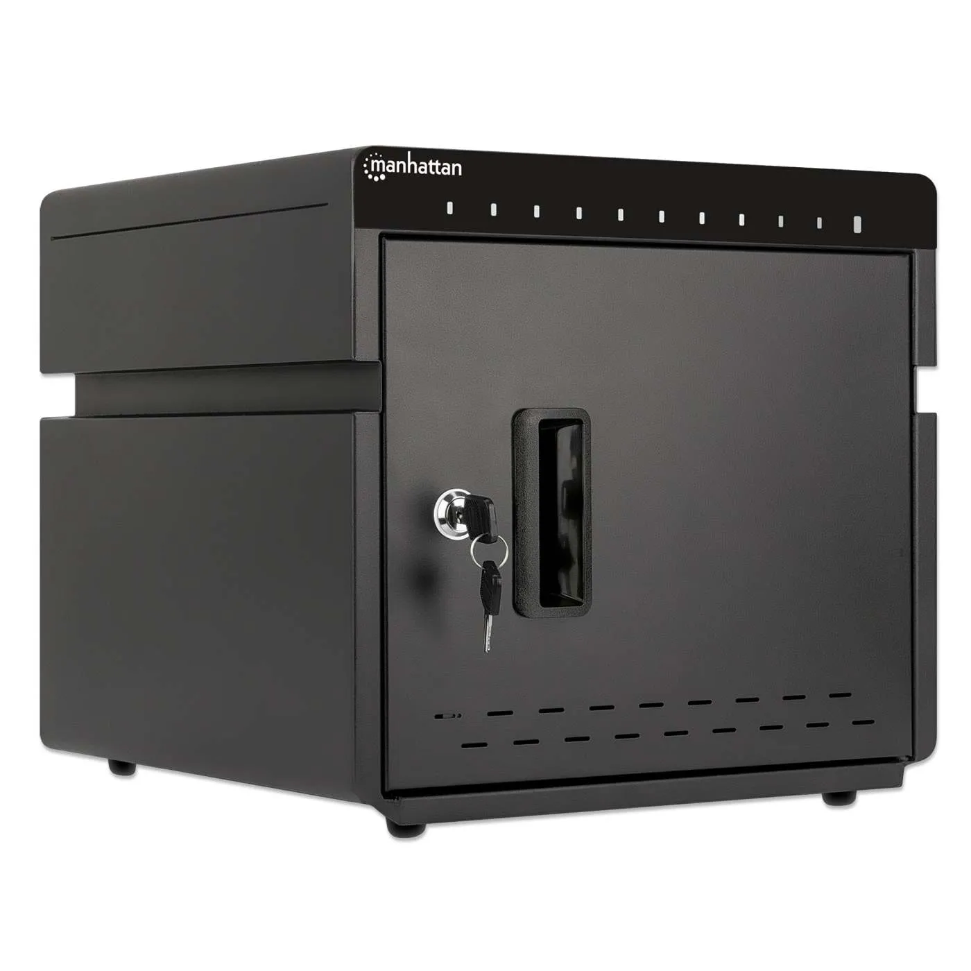 Manhattan 10 porte USB-C armadietto ricarica 18W nero