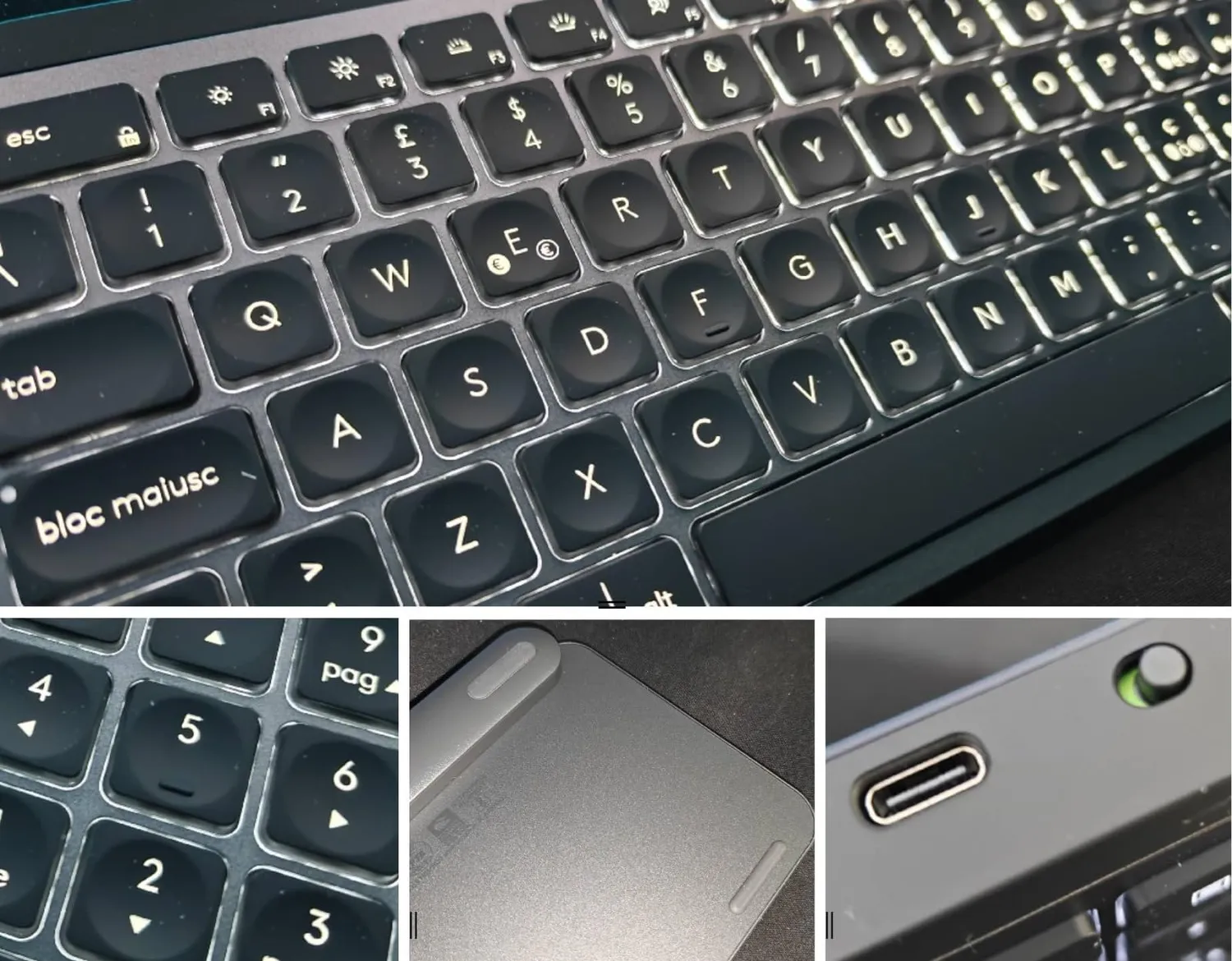 Logitech MX Keys S tastiera wireless grigio chiaro ITA