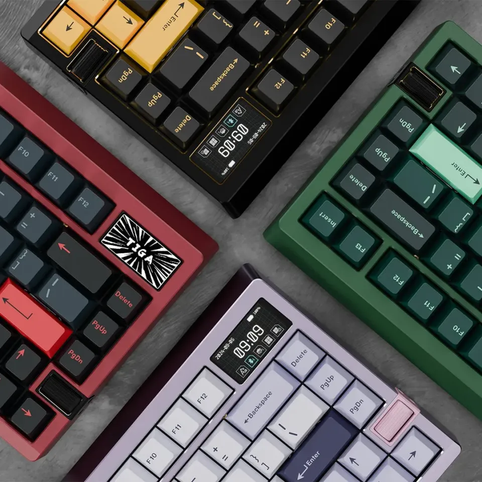 CoffeeKeys Zoom75 TIGA tastiera Forest Green barebone tri-mode