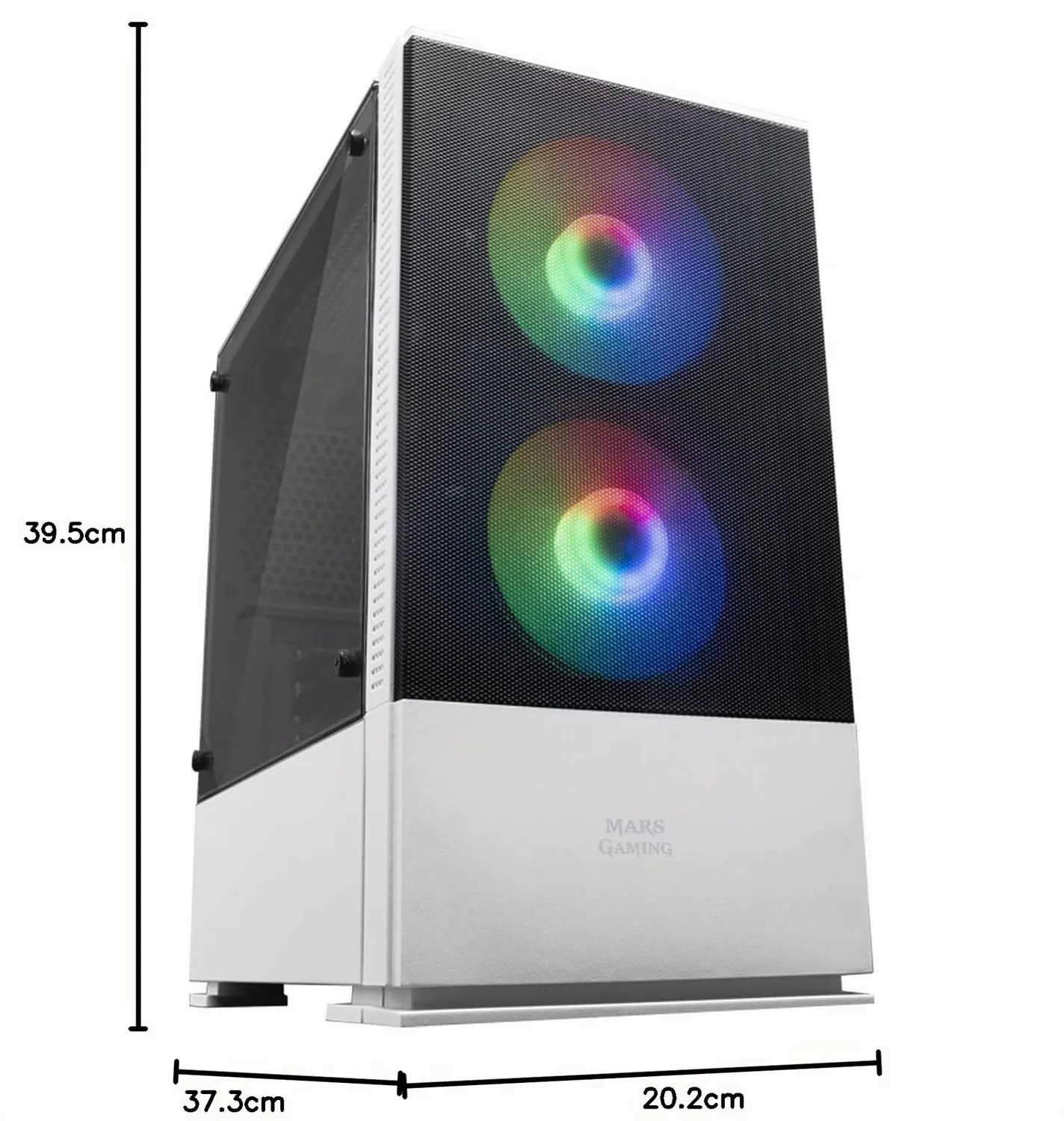 Mars Gaming MC-Z case PC MicroATX bianco mesh RGB