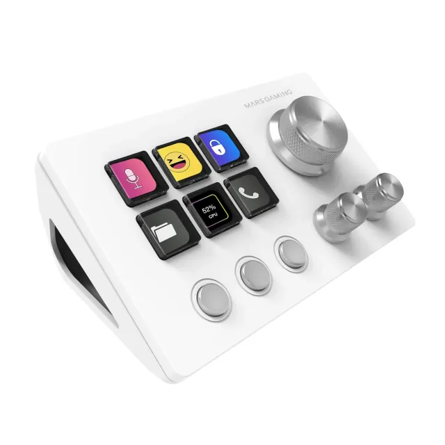Mars Gaming MSD-TWO control deck bianco 6 tasti LCD