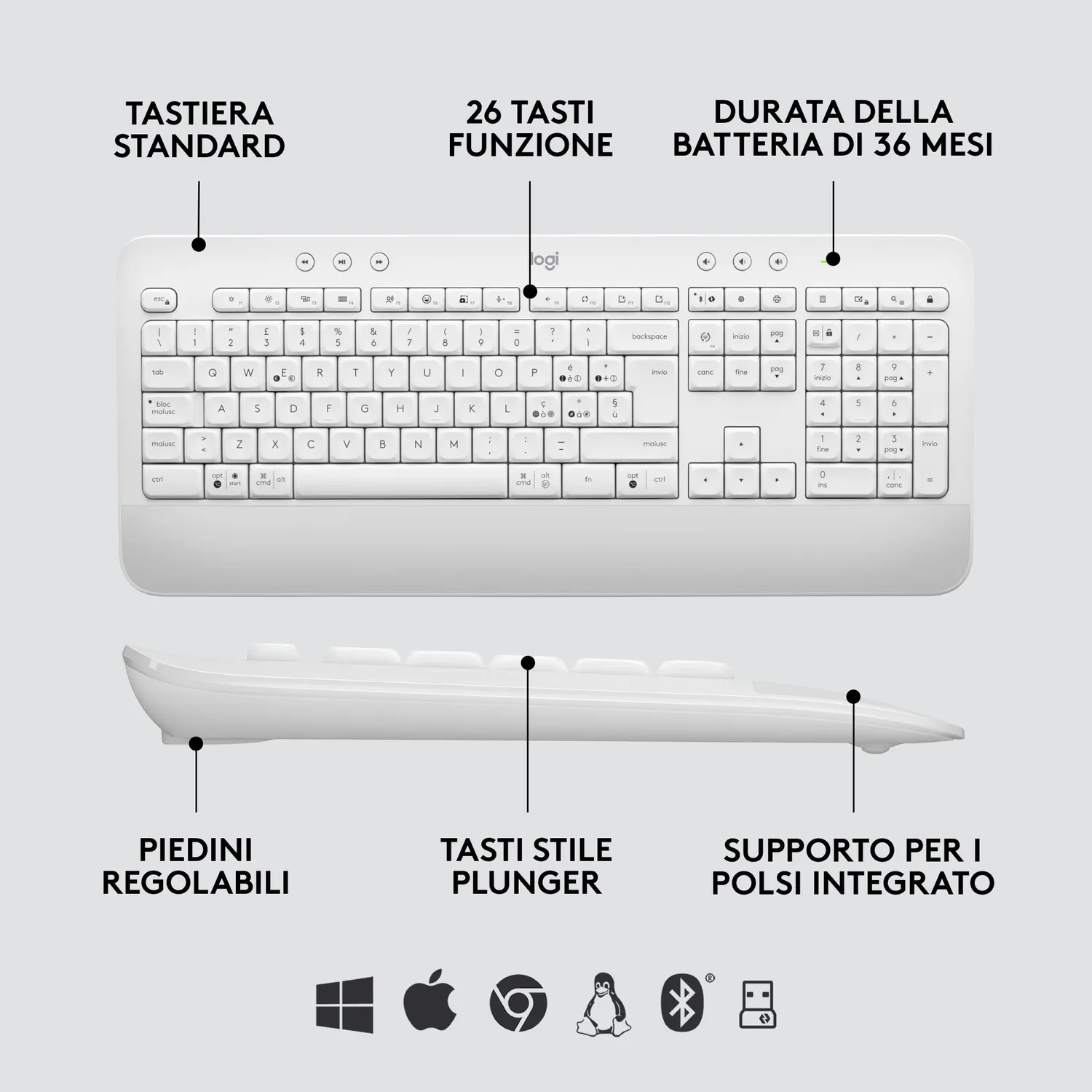 Logitech Signature MK650 Combo Business Tastiera Mouse ITA