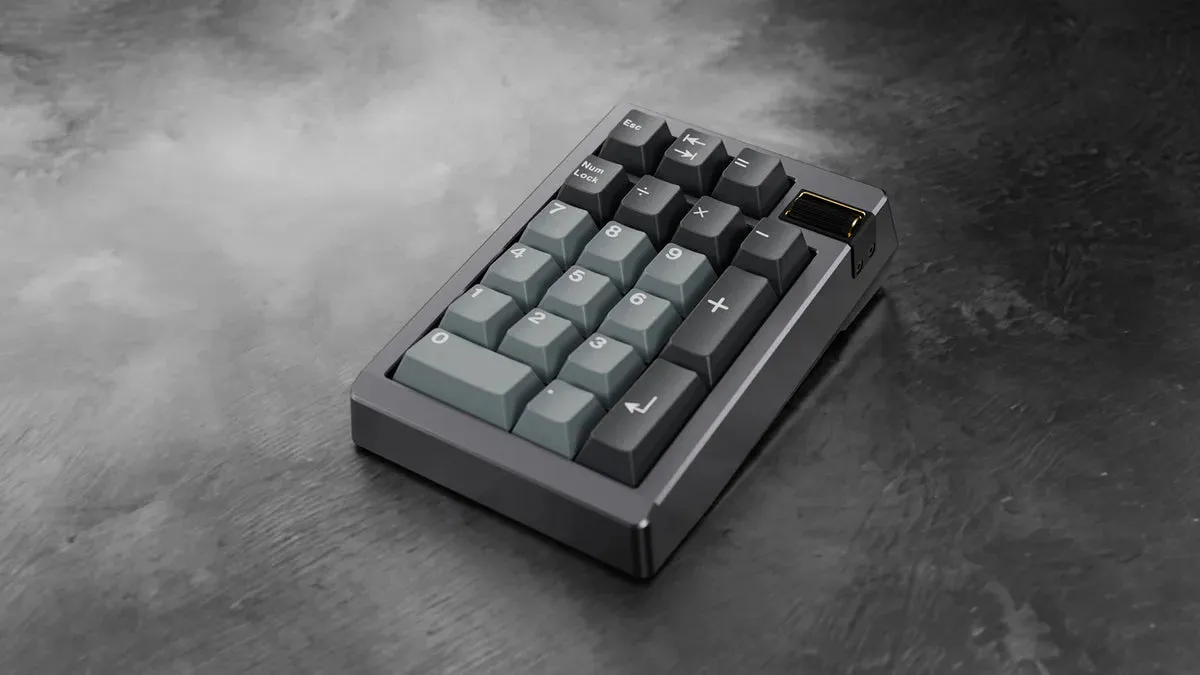 CoffeeKeys Zoompad TIGA tastierino Gunmetal Gray tri-mode
