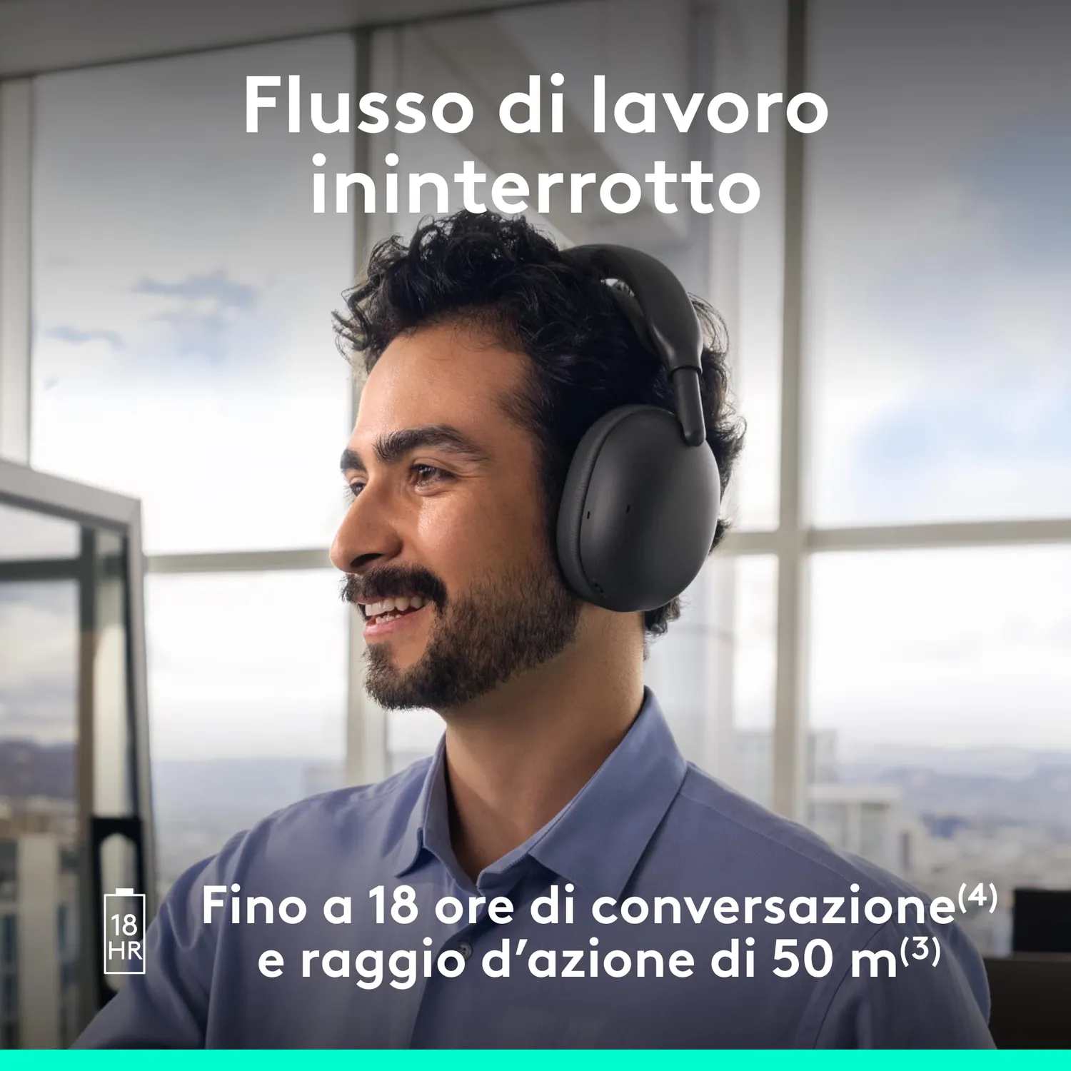 Logitech Zone Vibe Pro Business cuffie Grafite Teams 40 mm