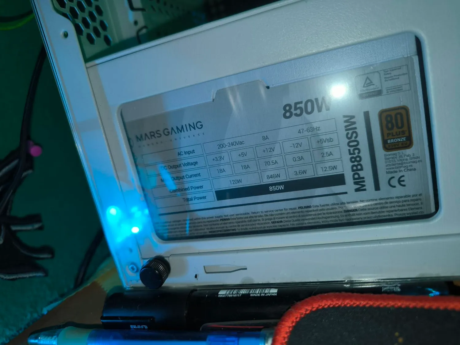 Mars Gaming MPB850SIW alimentatore ATX 850W bianco Bronze
