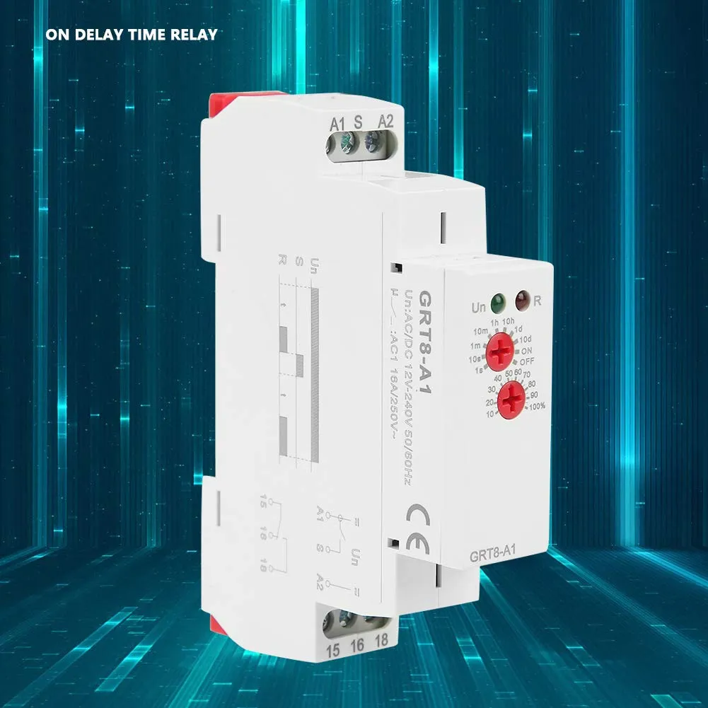 Zunate GRT8-A1 relè temporizzatore guida DIN 12-240V