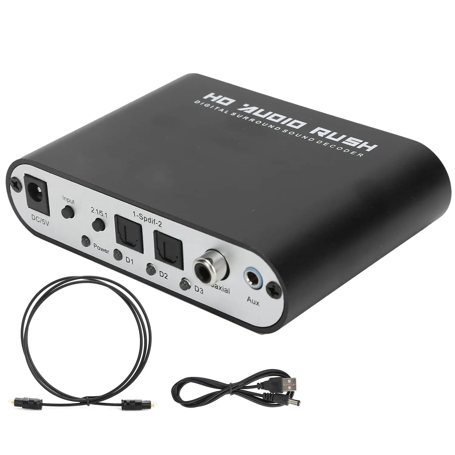 Zunate decoder audio 5.1CH ottico coassiale analogico