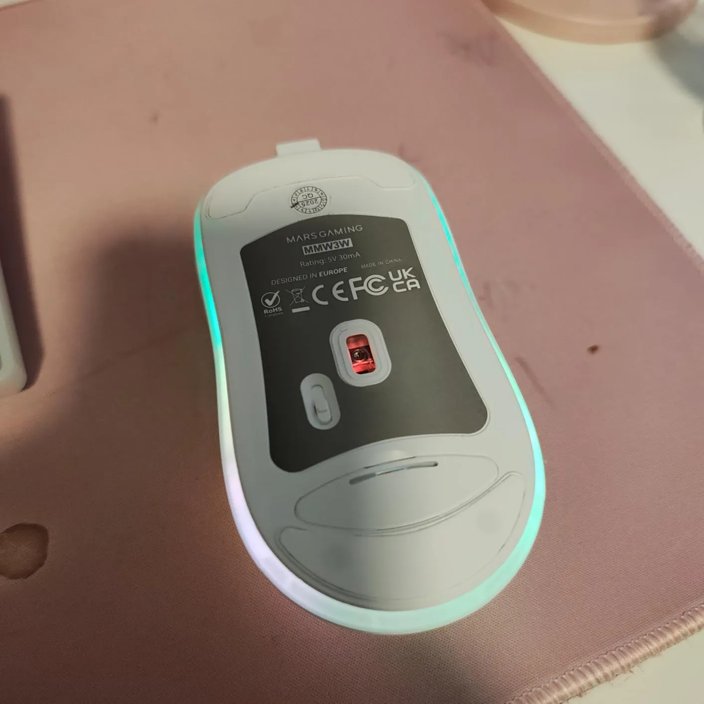Mars Gaming MMW3W mouse gaming wireless bianco RGB