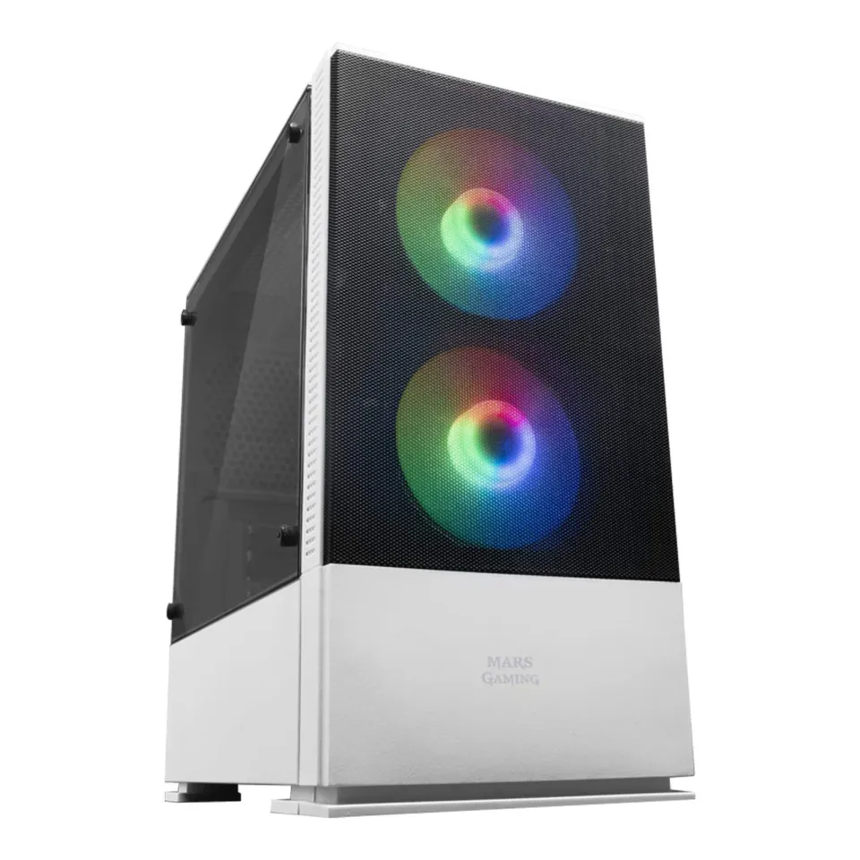Mars Gaming MC-Z case PC MicroATX bianco mesh RGB