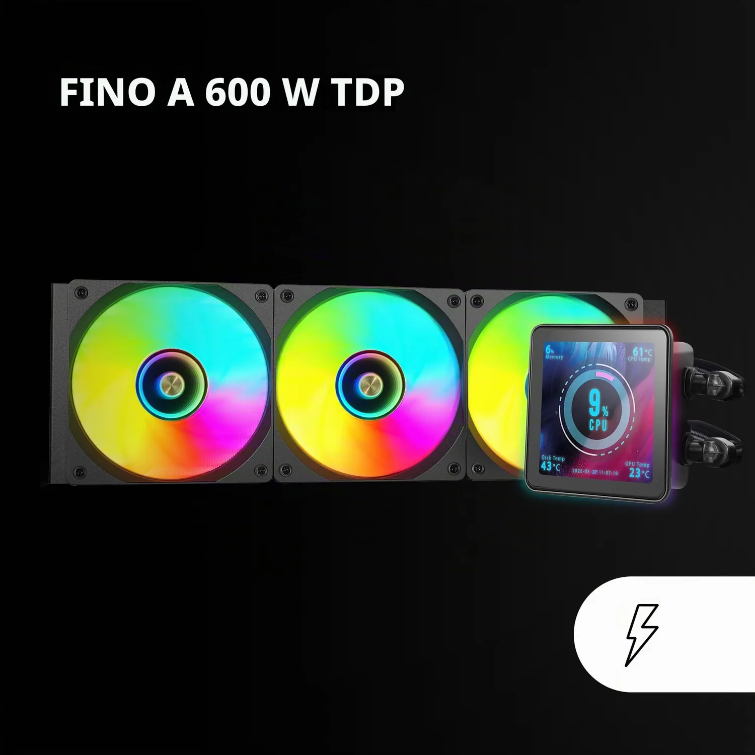 Mars Gaming ML-VISIONPRO360 Dissipatore Liquido 360mm Nero LCD