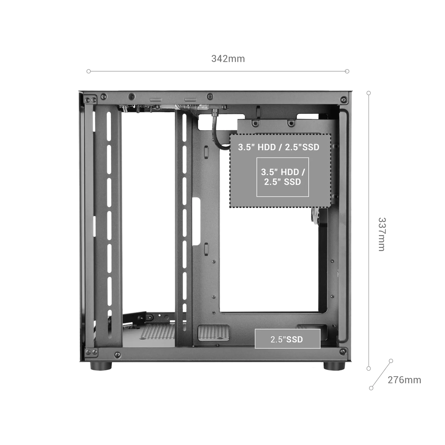 Mars Gaming MC-3TLITE case MicroATX Mini-ITX nero vetro temperato