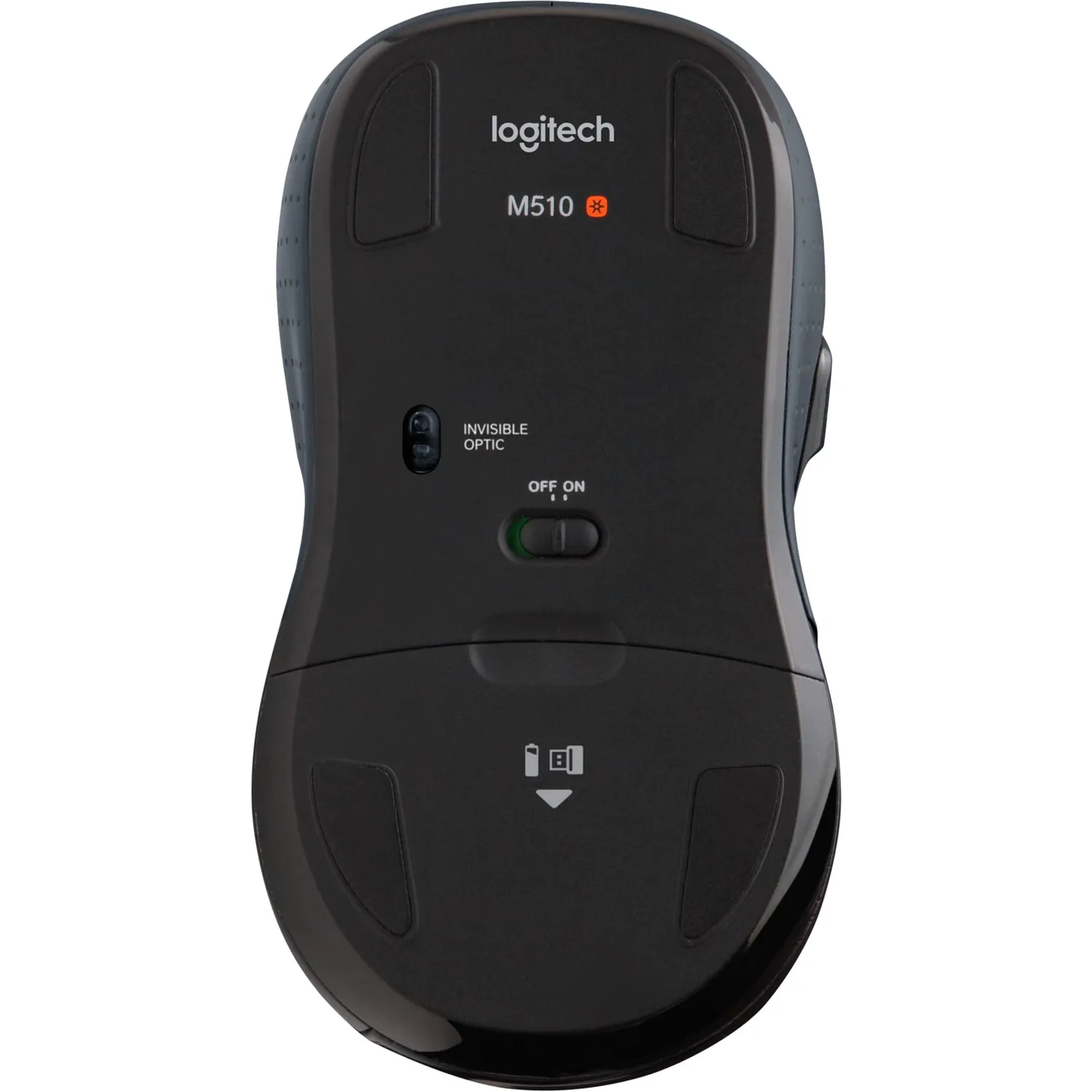 Logitech M510 mouse wireless laser ergonomico grigio