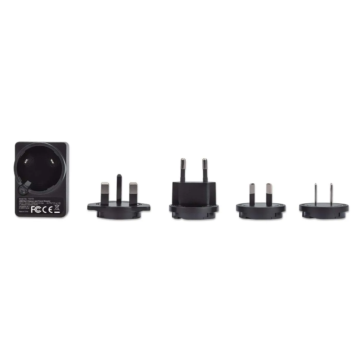 Manhattan Caricatore USB da viaggio con adattatore