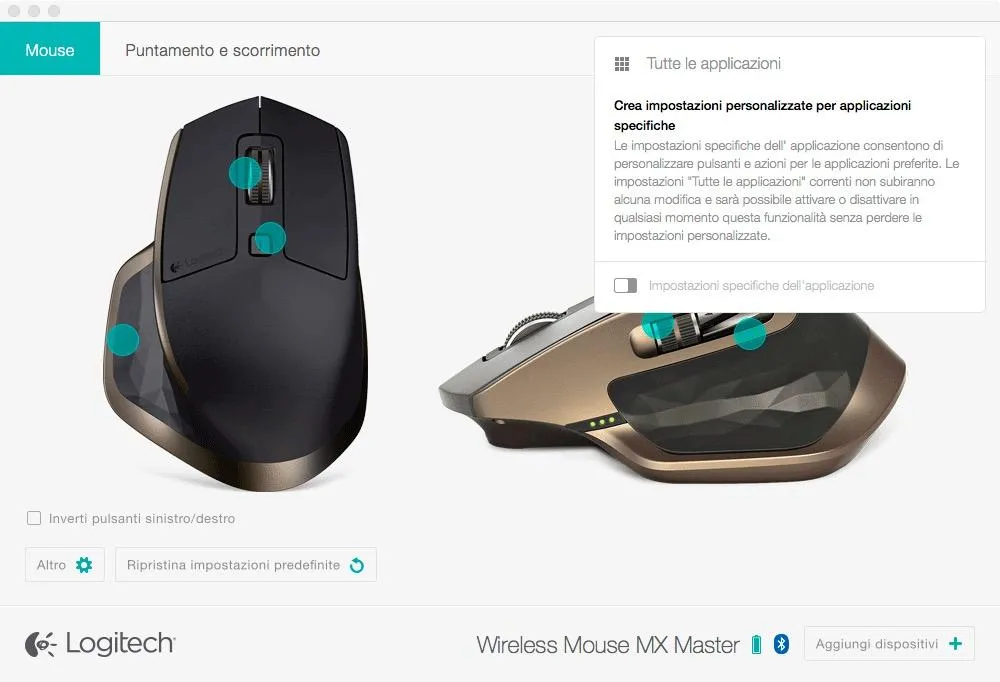 Logitech MX Master mouse wireless nero Bluetooth