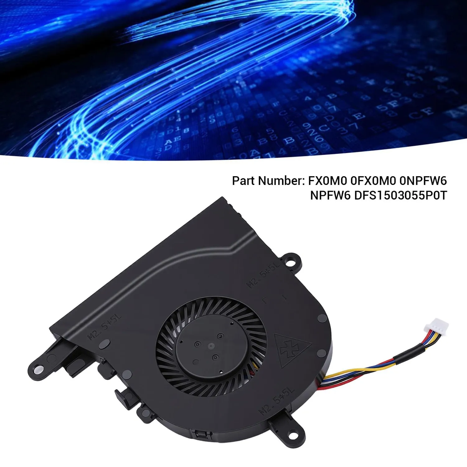 Zunate FX0M0 Ventola CPU Laptop 4 Pin con Grasso