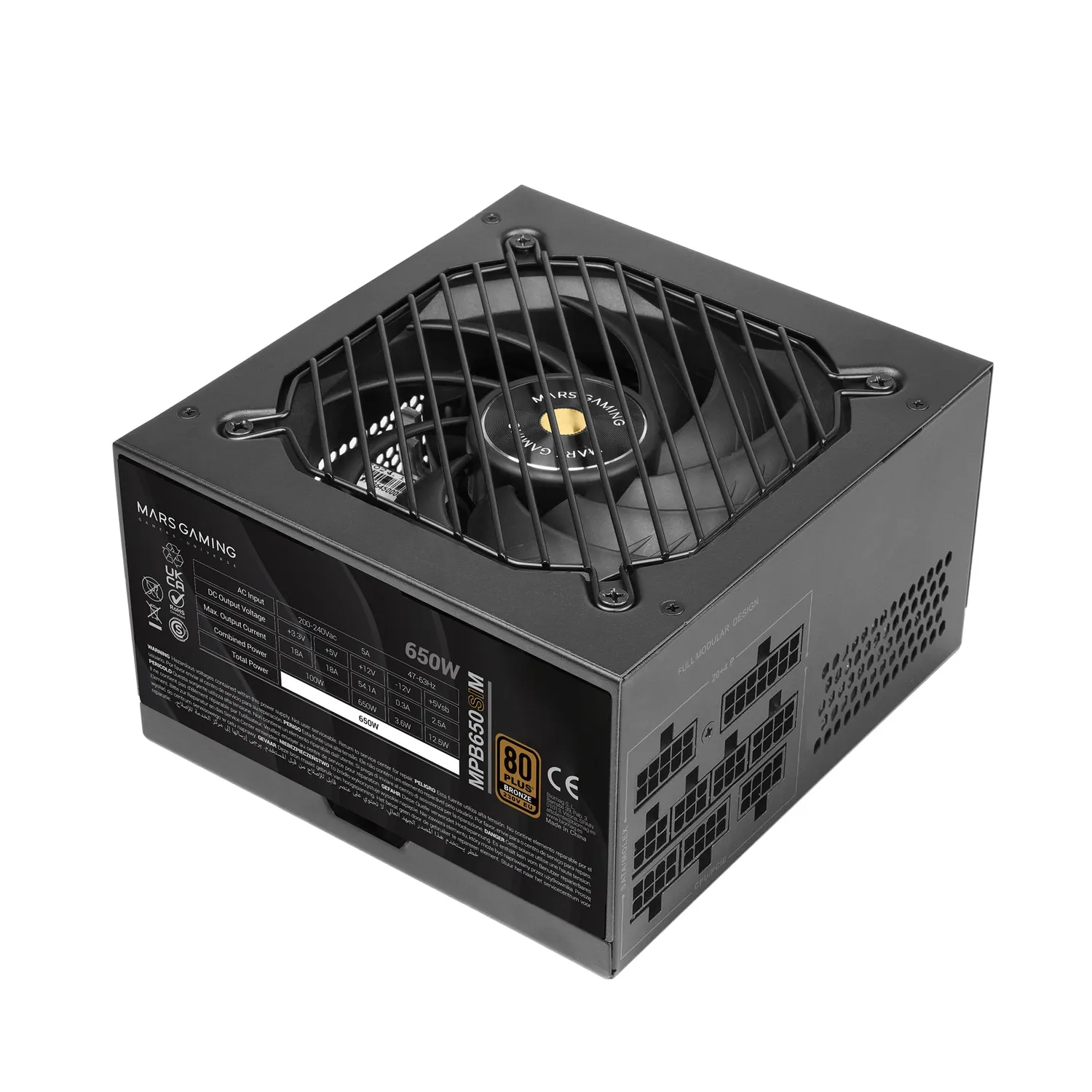 Mars Gaming MPB650SIMW alimentatore 650W modulare bianco