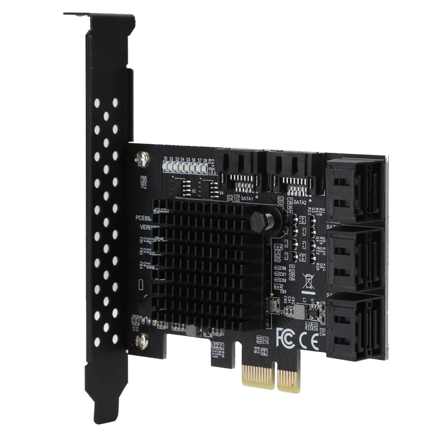 Zunate PCE8SAT-A01 Scheda Espansione SATA 8 porte 6Gbps PCIe