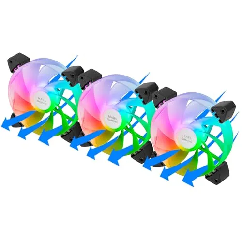 Mars Gaming MF-3AR kit 3 ventole PC 120mm nere ARGB