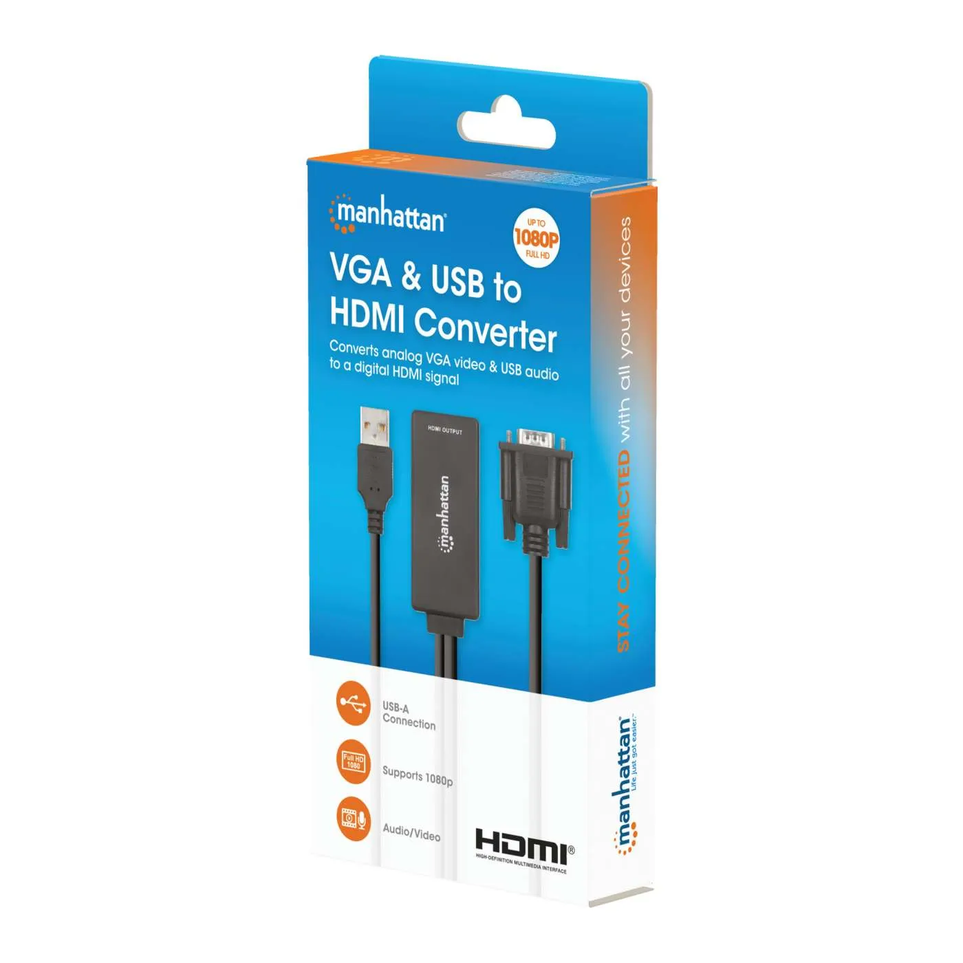 Manhattan Convertitore VGA-USB a HDMI 1080p