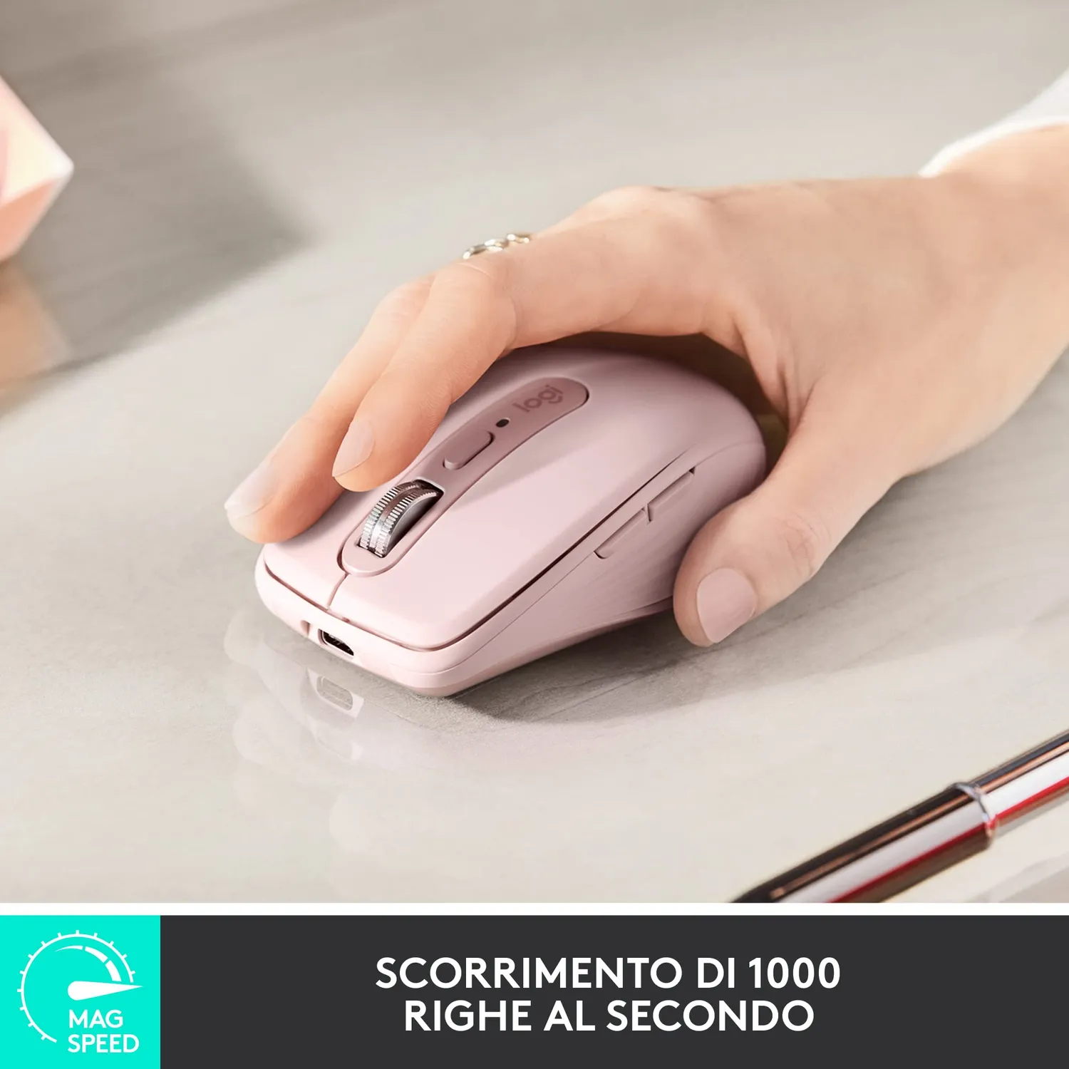 Logitech MX Keys Mini + Anywhere 3 combo rosa USB-C