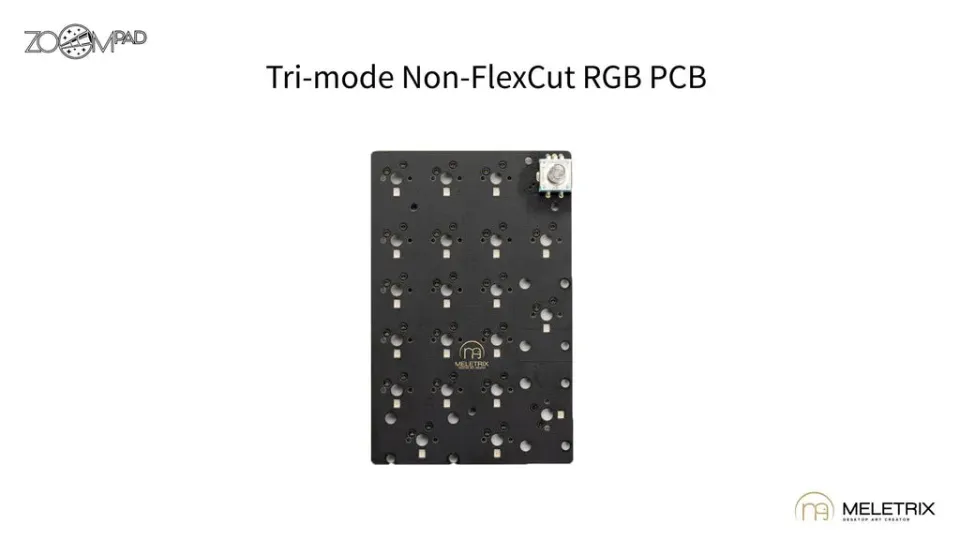 CoffeeKeys Zoompad Extra PCB tastiera tri-mode hotswap normale