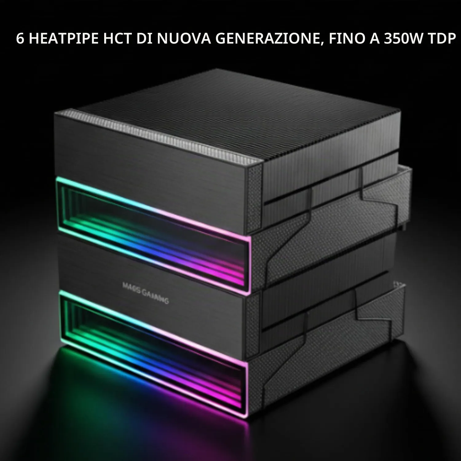 Mars Gaming MCPU-X26 dissipatore ad aria nero dual tower 350W