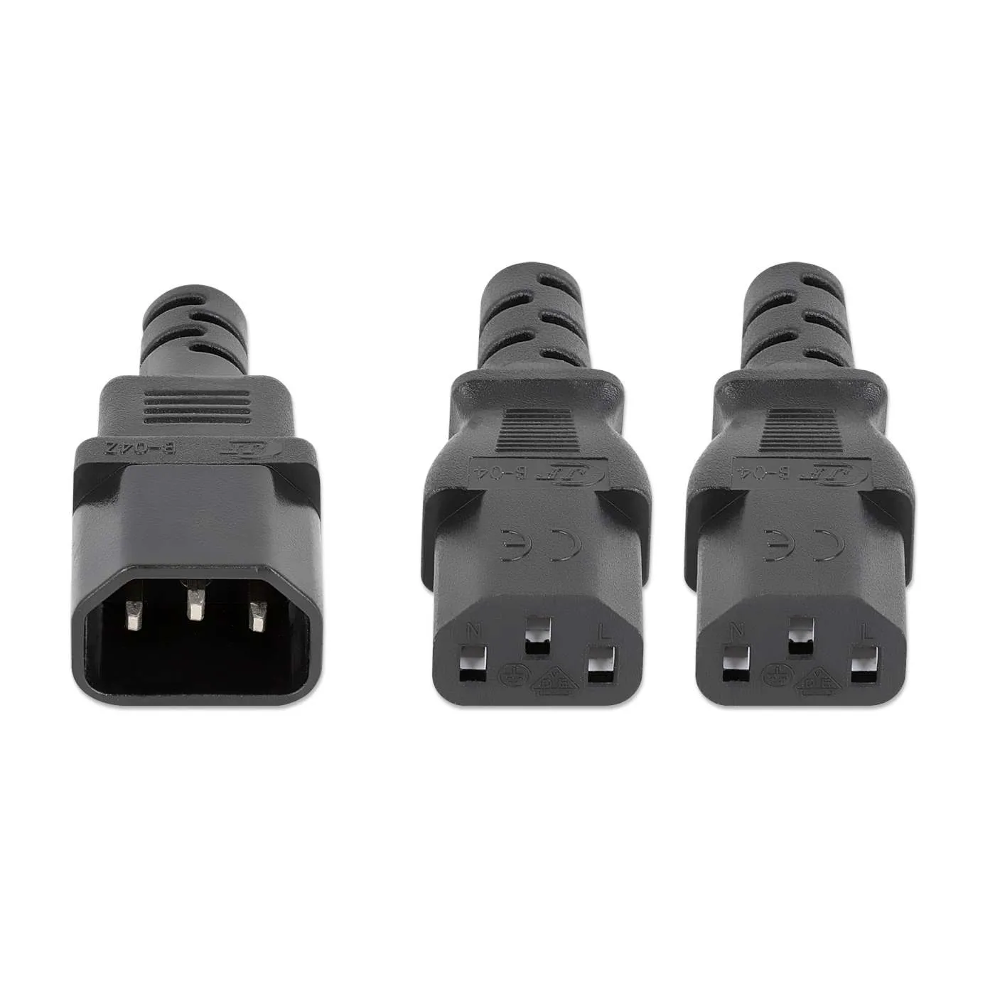Manhattan Cavo Y-Splitter 2x C13 a C14 1,8 m Nero