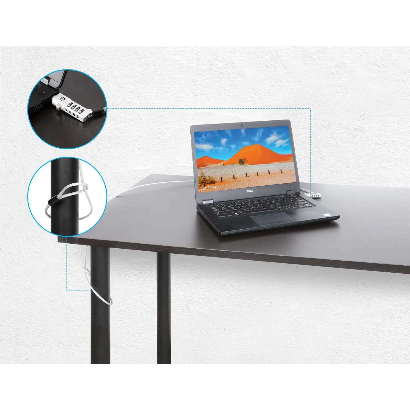 Manhattan Universal lucchetto laptop combinazione 3 in 1