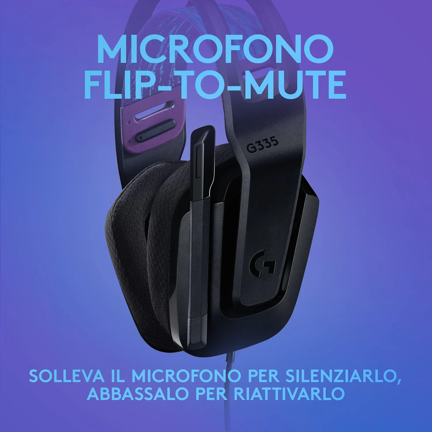 Logitech G G335 cuffie gaming cablate 240g