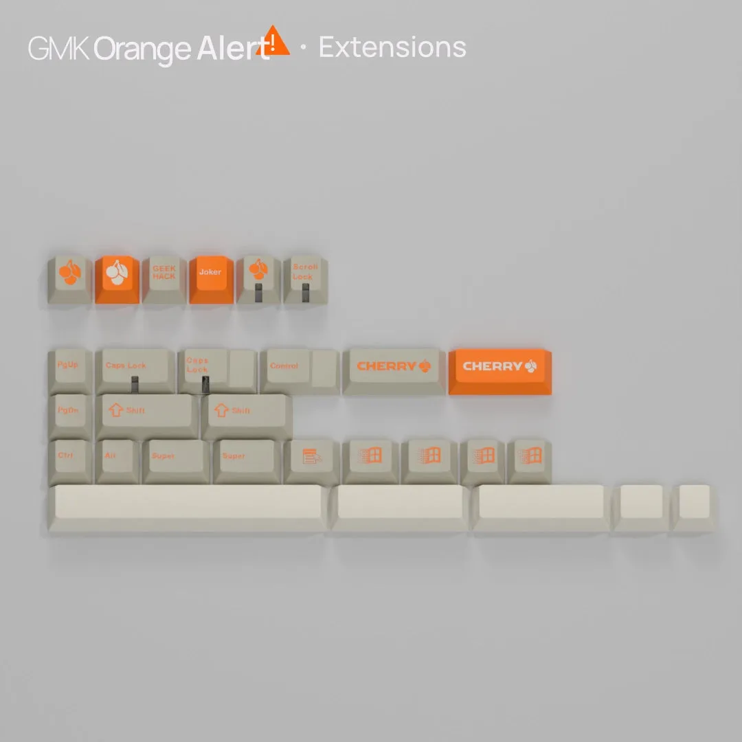 GMK Orange Alert CYL keycaps Base ABS double-shot