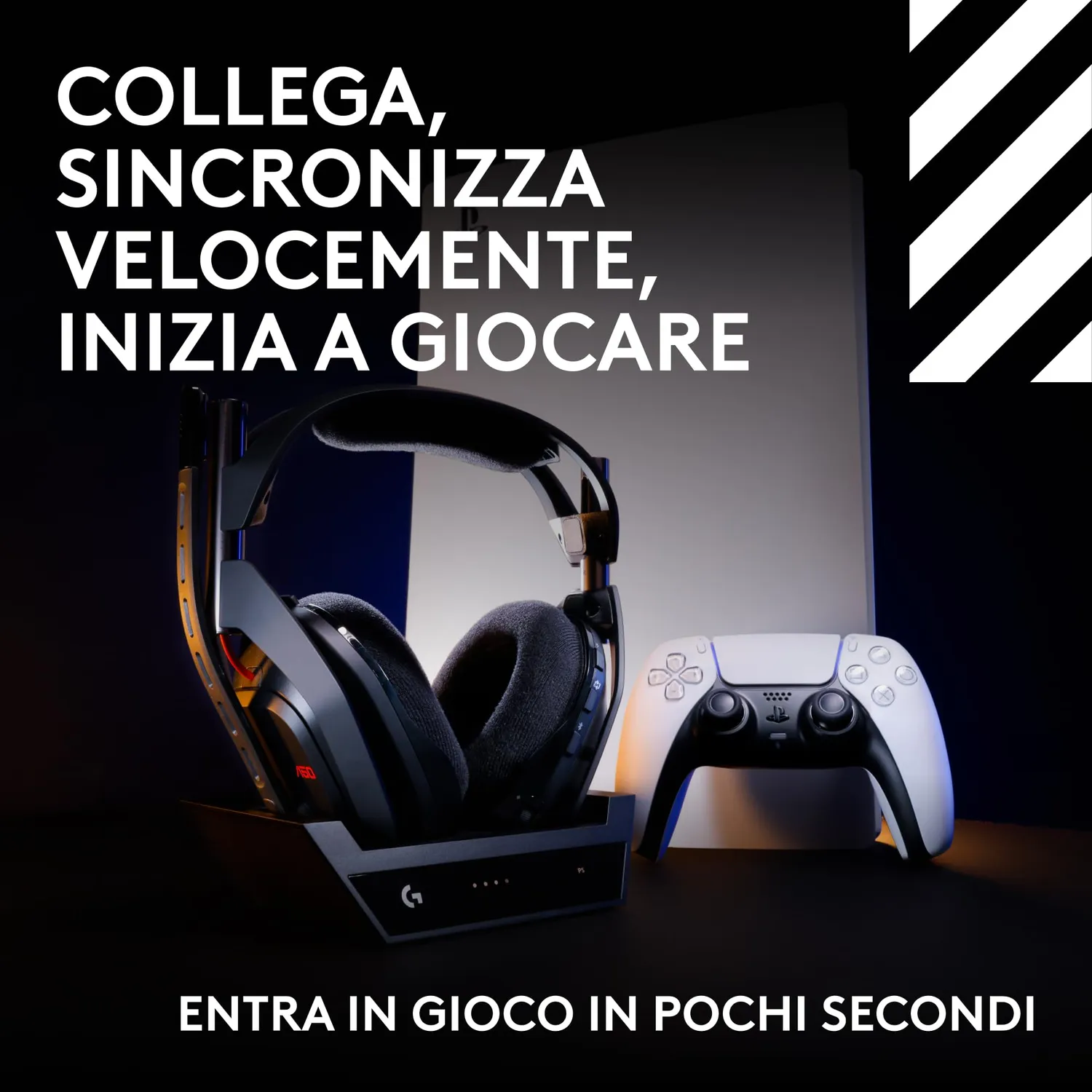 Logitech G Astro A50 cuffie gaming wireless base 24 bit