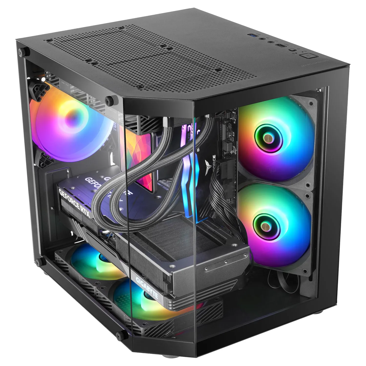 Mars Gaming MC-3TLITE case MicroATX Mini-ITX nero vetro temperato