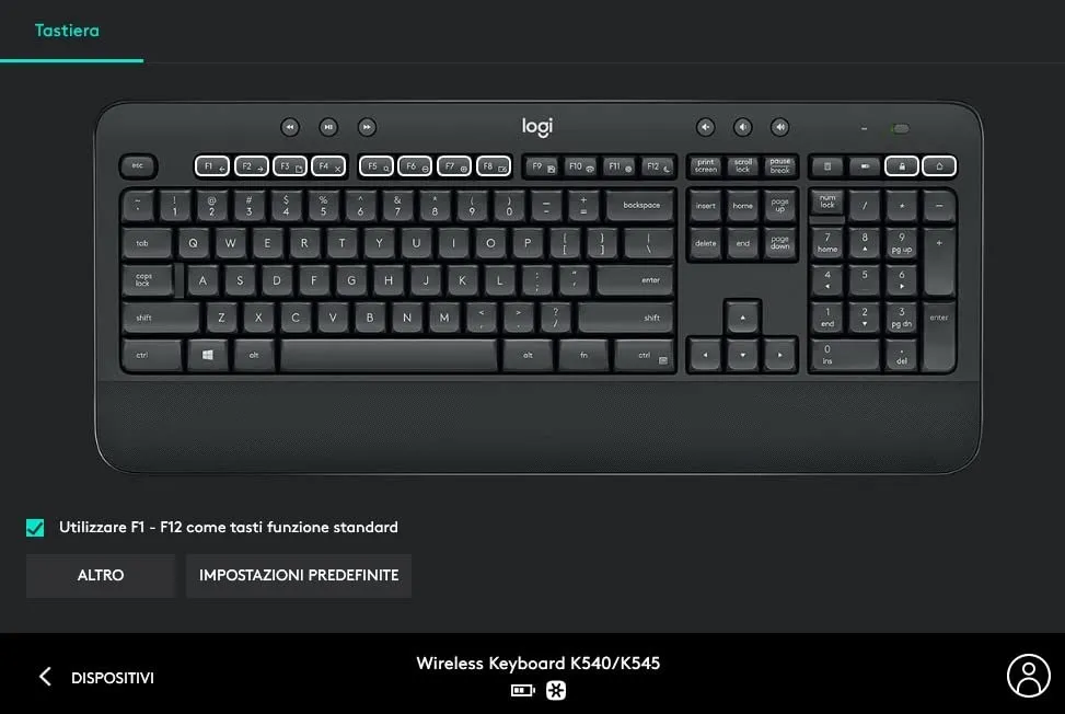 Logitech MK540 kit tastiera e mouse wireless Windows