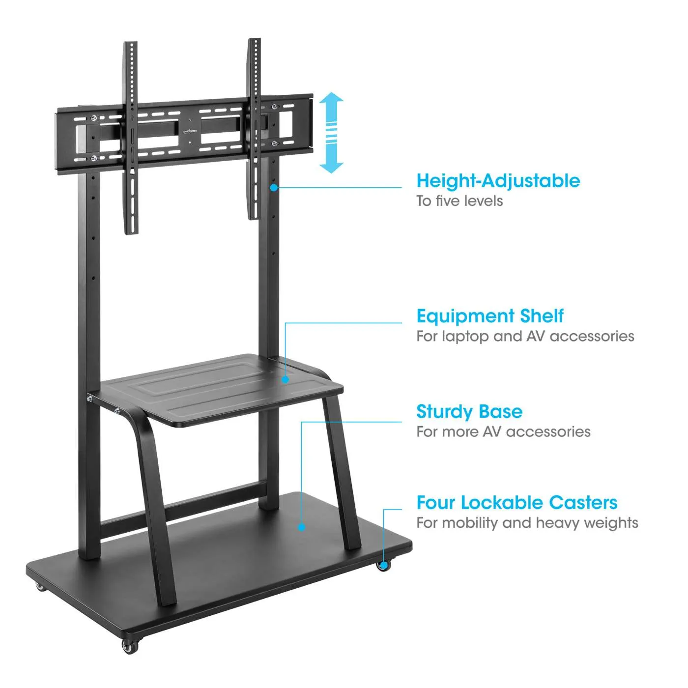 Manhattan Carrello TV 37-100" Regolabile 150 kg