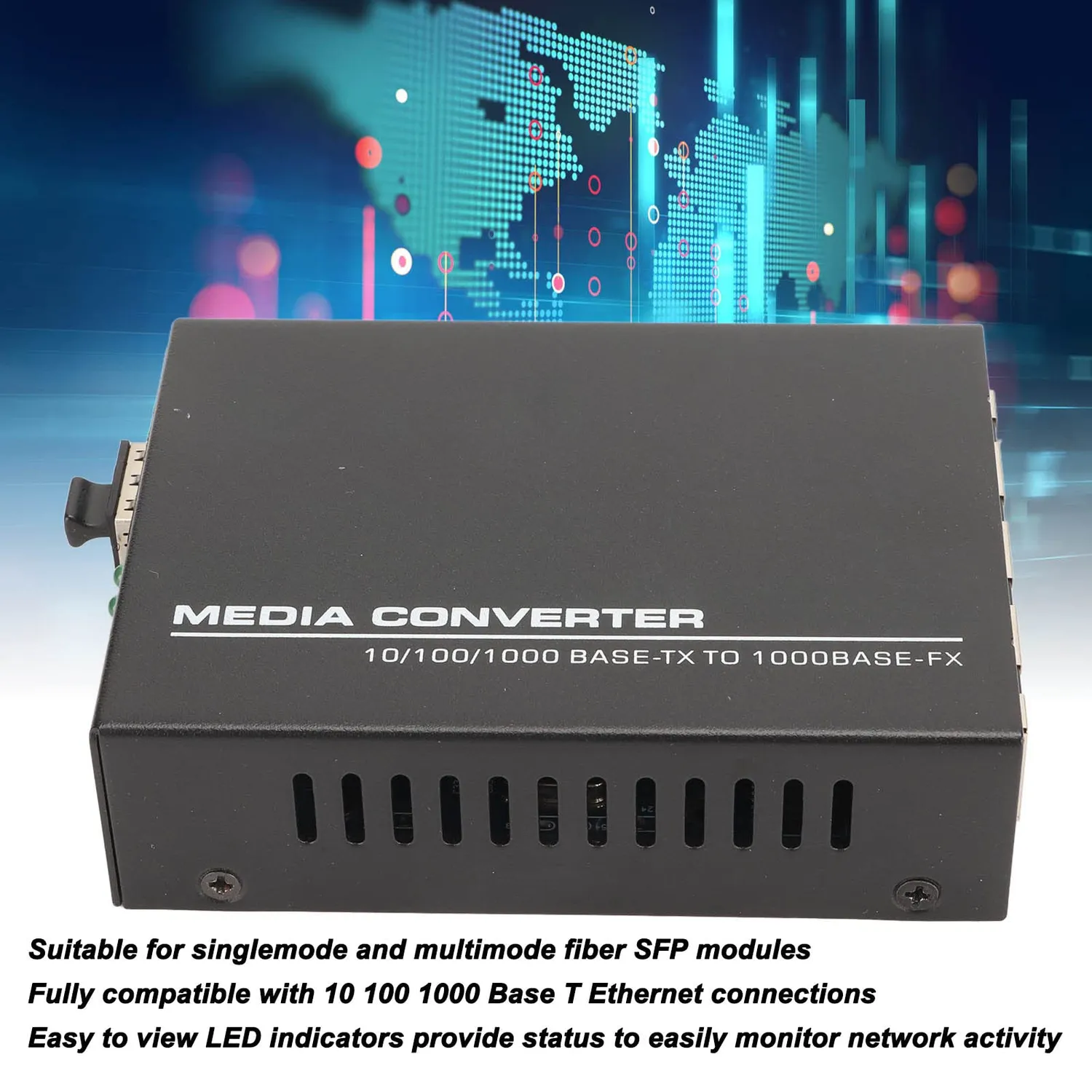 Zunate convertitore fibra-RJ45 Gigabit 10/100/1000