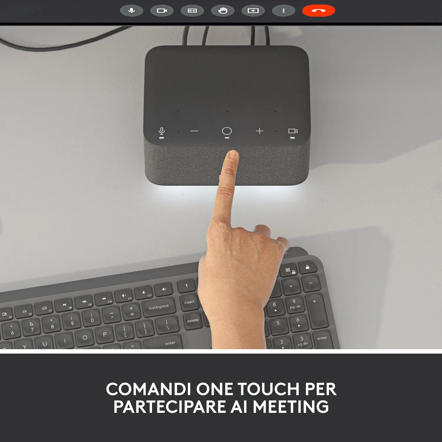 Logitech Logi Dock docking station USB-C grafite