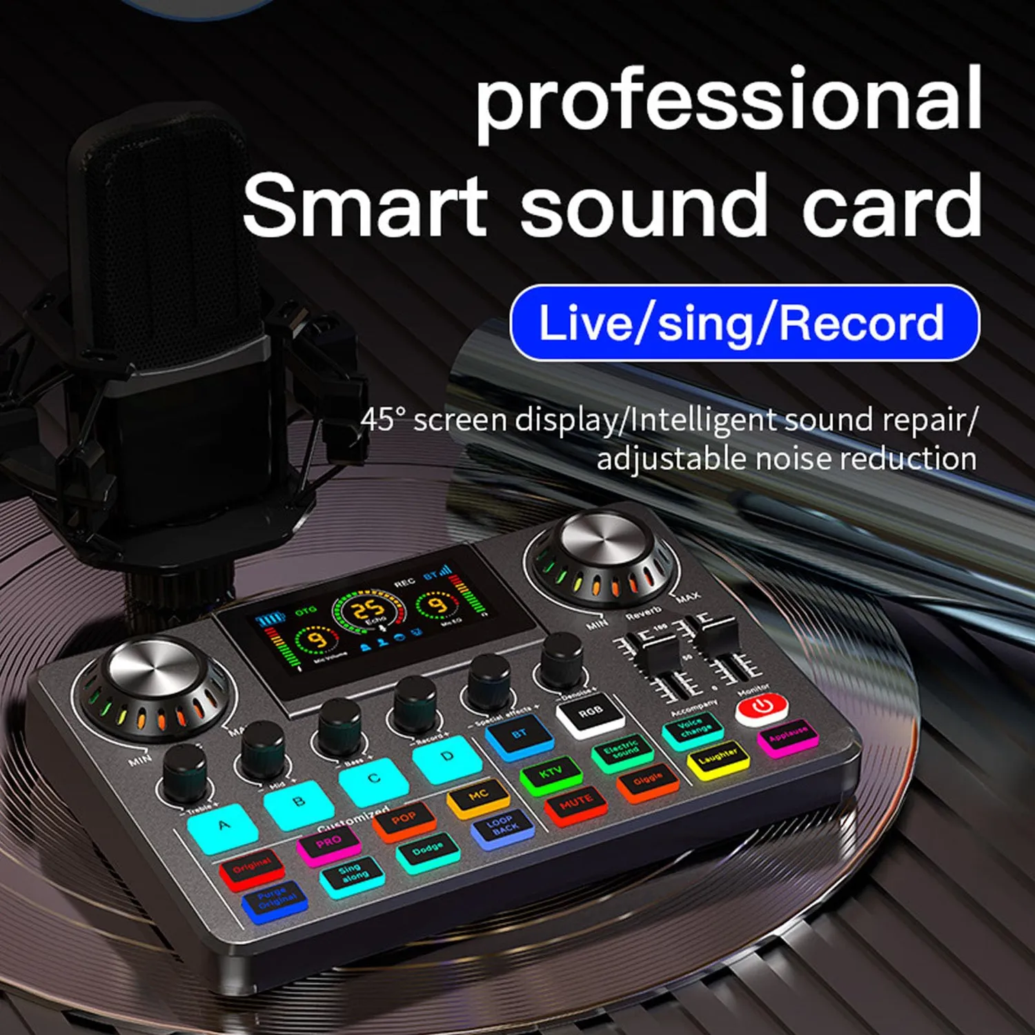 Zunate Podcast microfono condensatore kit braccio USB
