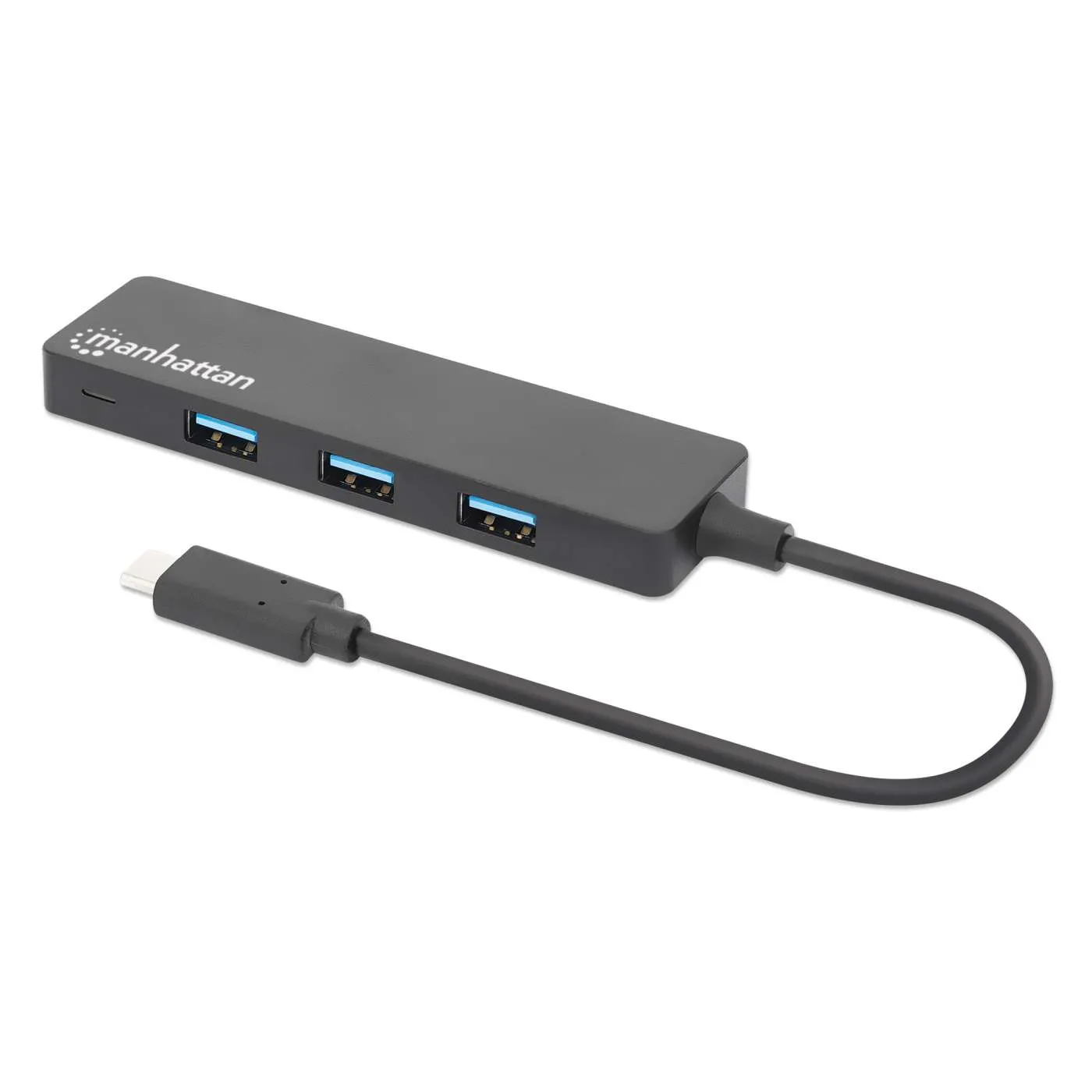 Manhattan 4-Port Hub USB-C a USB-A 5Gbps portatile