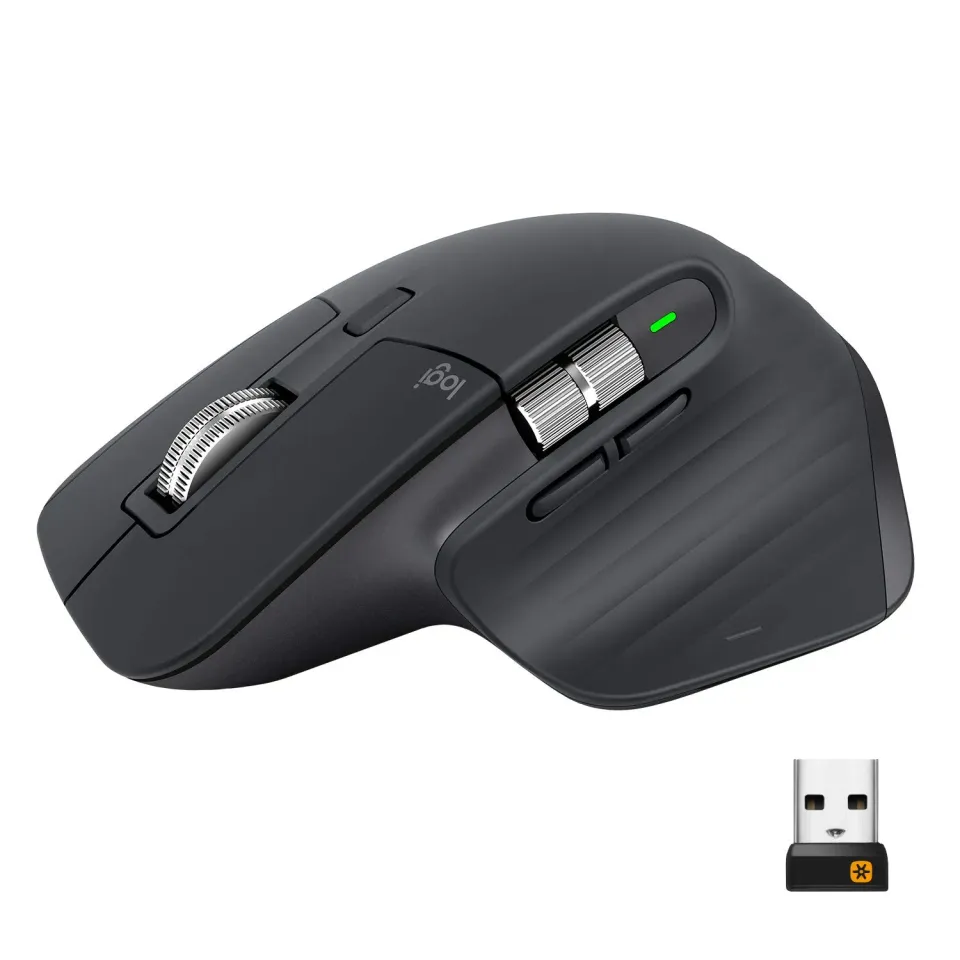 Logitech MX Master 3 mouse wireless nero ricarica USB-C
