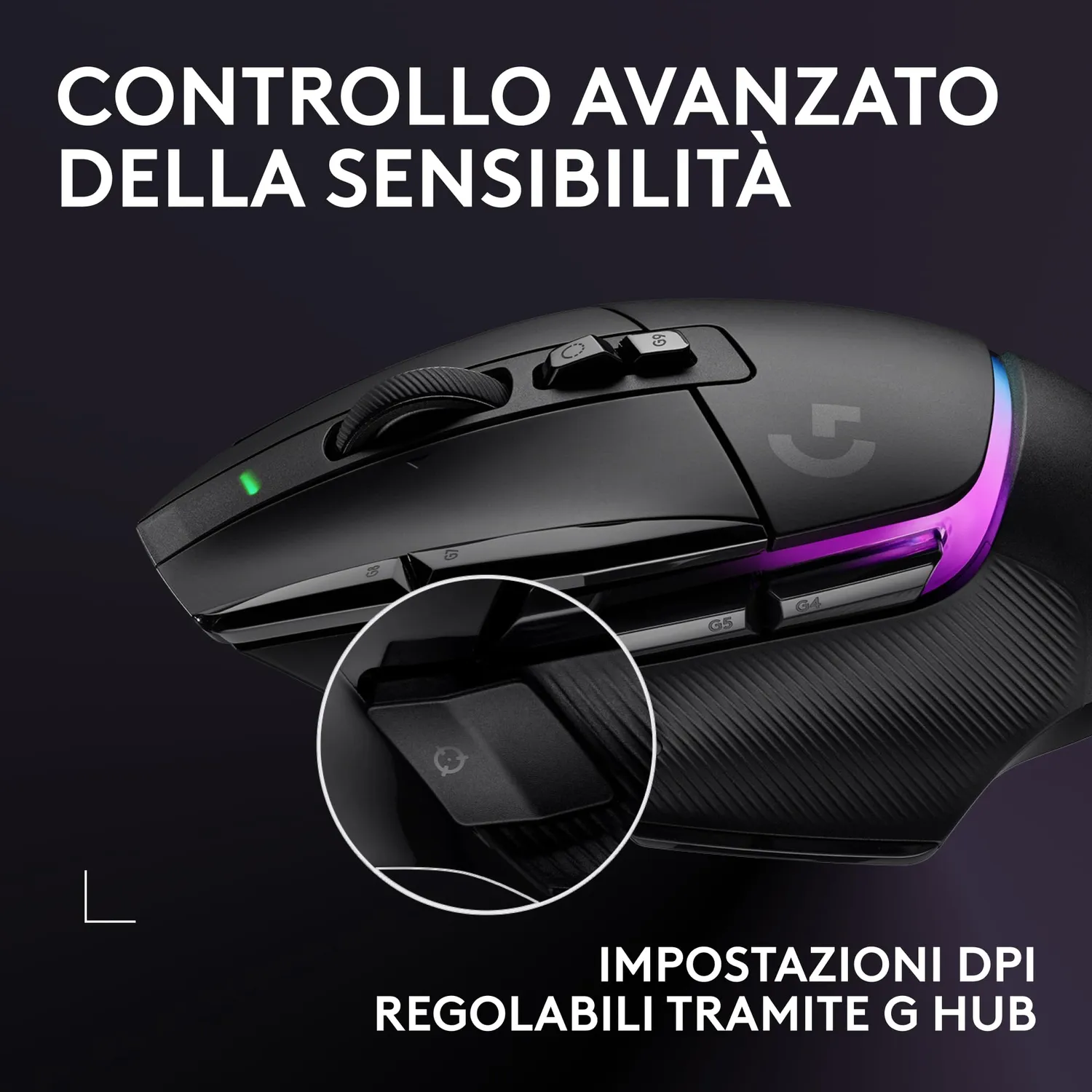 Logitech G G502 X PLUS mouse gaming nero RGB